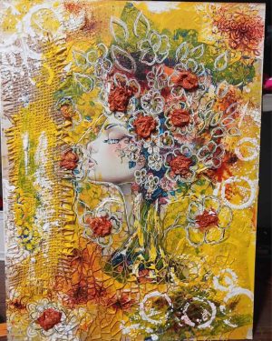 11h45 to 13h45 Mixed Media Canvas Nerina Smit